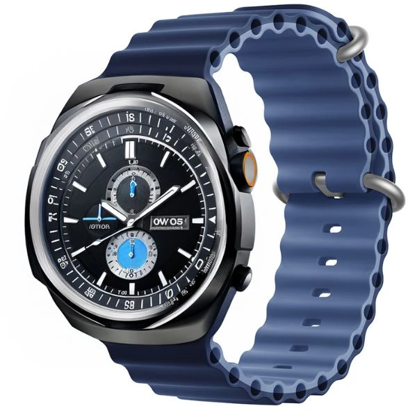 Devia dirželis Deluxe Sport6, skirtas Watch 38mm/ 40mm/ 41mm/ 42mm, mėlynas, tamsiai mėlynas