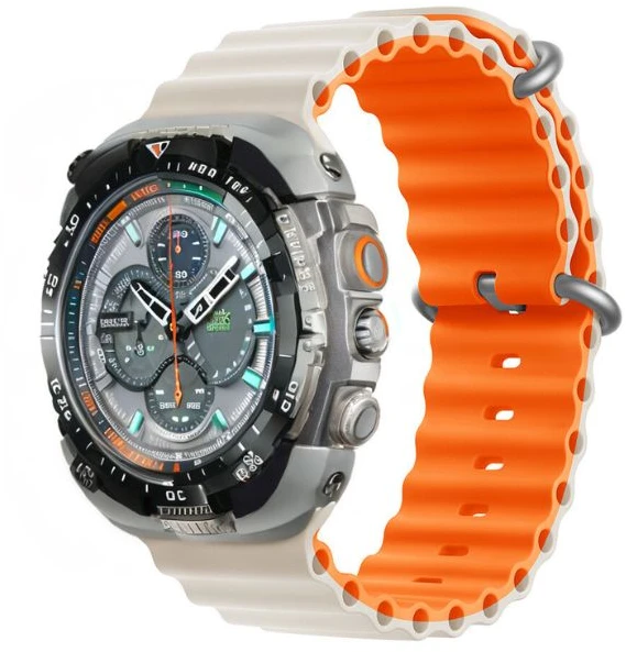 Devia dirželis Deluxe Sport6, skirtas Watch 38mm / 40mm / 41mm / 42mm, starlight oranžinės spalvos