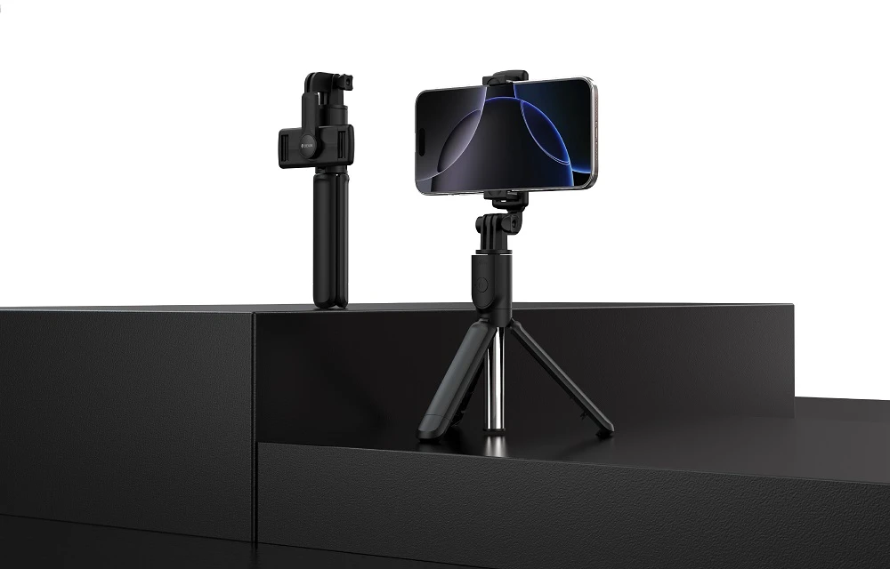 Devia asmenukių lazda Bluetooth trikojis ES083 juodas