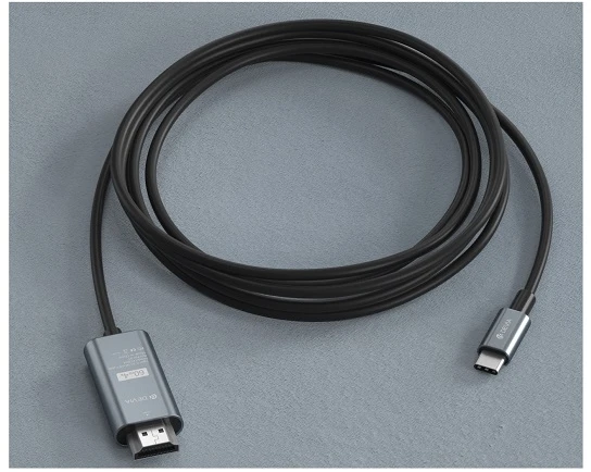 Devia kabelis Storm EC084 USB-C – HDMI 4K 60 Hz 2,0 m juodas