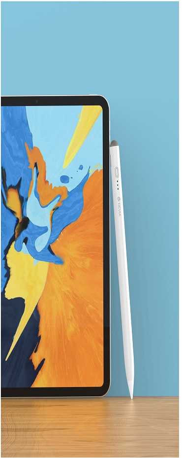 Devia iPad ekrano pieštukas, skirtas iPad / iPad Pro / iPad Air / Mini (nuo 2018 m.) ir visiems talpiniams ekranams, baltas