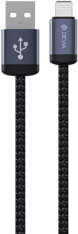 Devia laidas Gracious EC650 USB – USB-C 1,0 m 2,4A juodas