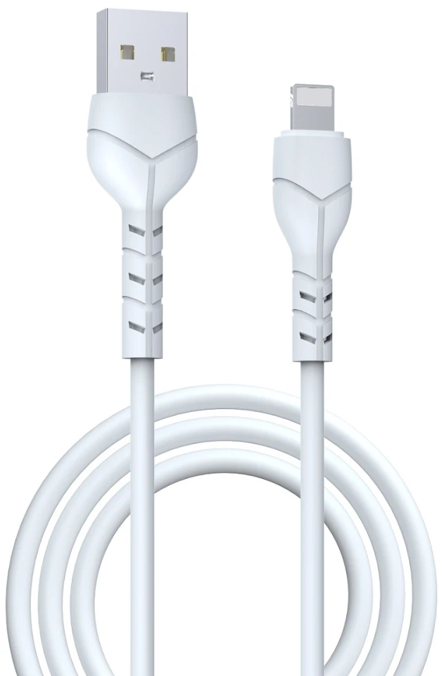 USB laidas Devia Kintone Lightning 1.0m baltas 5V 2.1A