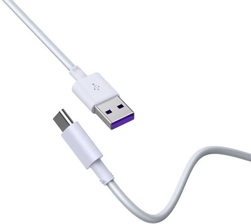 Devia kabelis Shark EC306 USB - USB-C 1,5 m 5A baltos spalvos