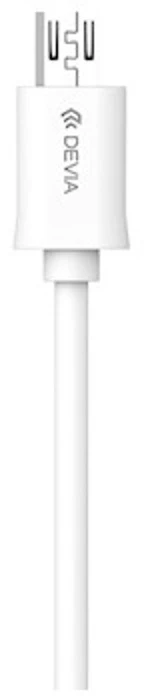 USB laidas Devia Smart microUSB 1.0m baltas