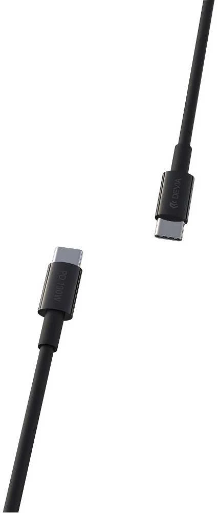 Devia laidas Smart EC317 PD USB-C – USB-C 1,5 m 100W 5A juodas