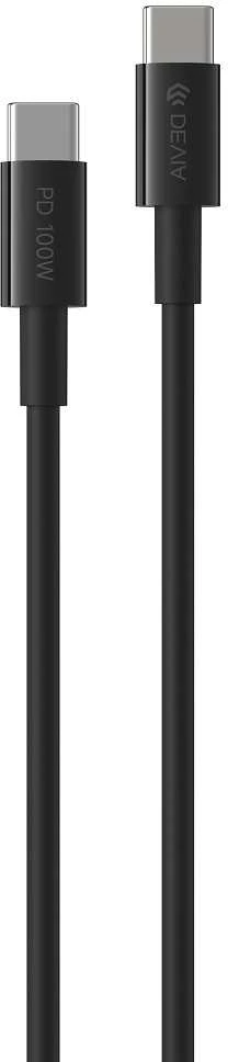 Devia laidas Smart EC317 PD USB-C – USB-C 1,5 m 100W 5A juodas
