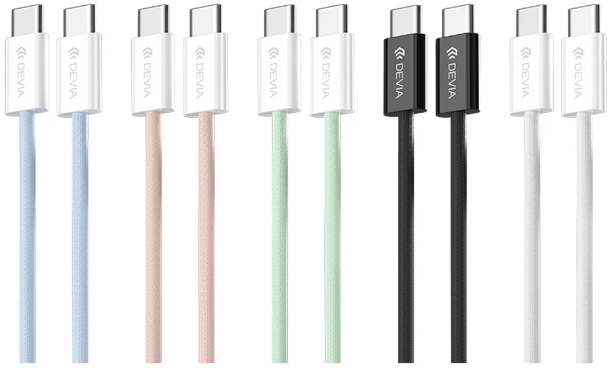 Devia laidas Smart EC325 PD USB-C – USB-C 1,0 m 60W 3A mėlynas