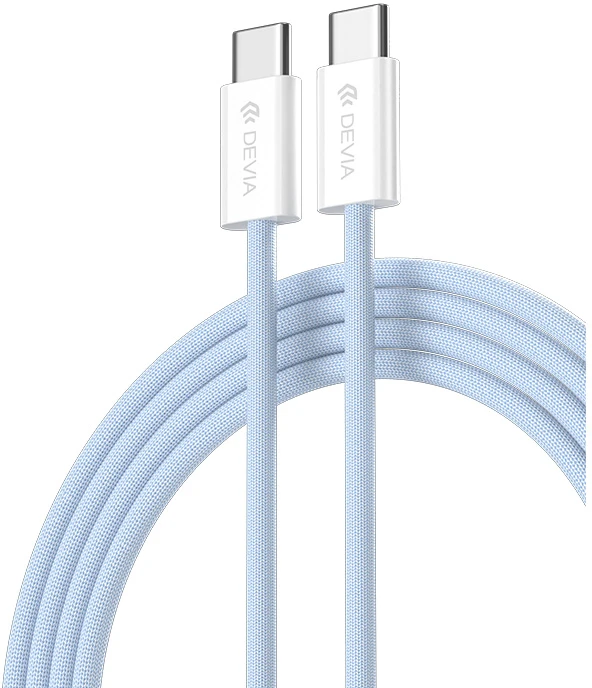 Devia laidas Smart EC325 PD USB-C – USB-C 1,0 m 60W 3A mėlynas