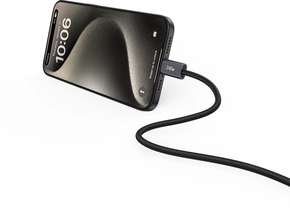 "Devia" kabelis Extreme EC652 PD USB-C - USB-C 2,0 m 240W juodas