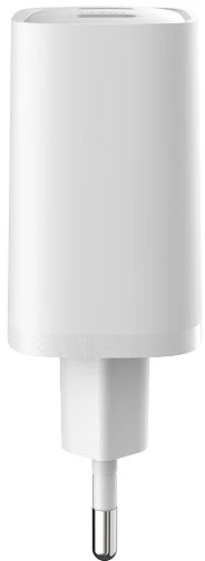 Devia sieninis įkroviklis Extreme PD GaN 65W 2x USB-C 1x USB baltas + laidas USB-C – USB-C nešiojamojo kompiuterio įkroviklis