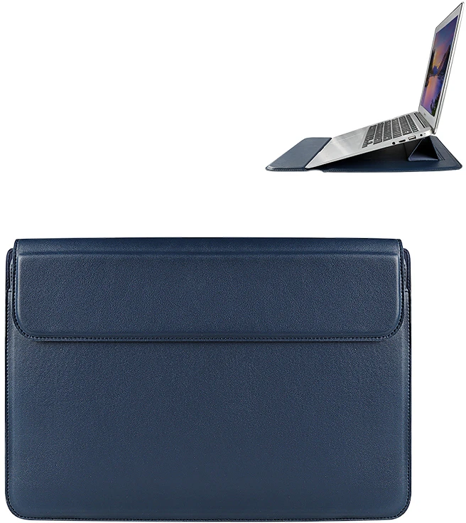 Devia nešiojamojo kompiuterio krepšys / MacBook dėklas Ultra-Thin 13,3” vandeniui atsparios PU odos, mėlynas