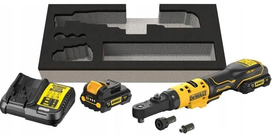 Akumuliatorinė terkšlė DeWalt DCF500L2G-QW; 12 V; 1/4''-3/8''; 75 Nm; 2x3,0 Ah akum.