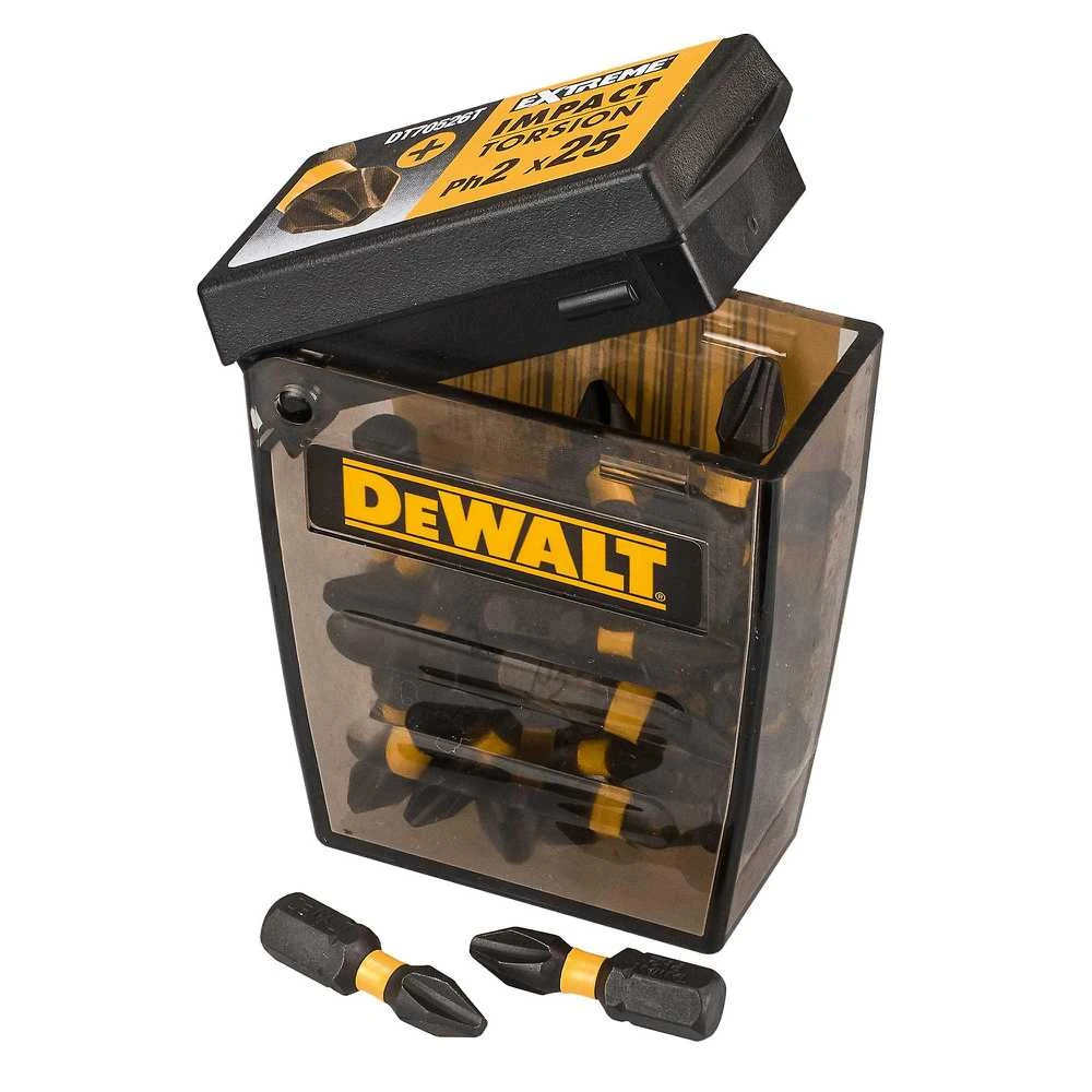 Sukimo antgalių rinkinys DeWalt DT70556T-QZ extreme impact torsion, PZ2 x 25 mm, 25 vnt.