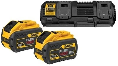 Dewalt DCB132 rinkinkys: 2x9,0 Ah akumuliatoriai + įkroviklis
