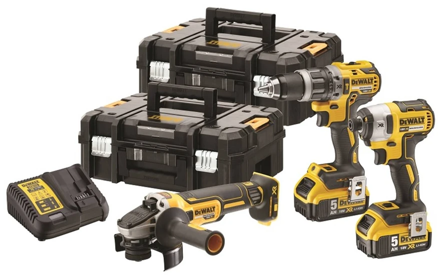 DEWALT DCK384P2T 18 V kombinuotas elektrinių įrankių rinkinys