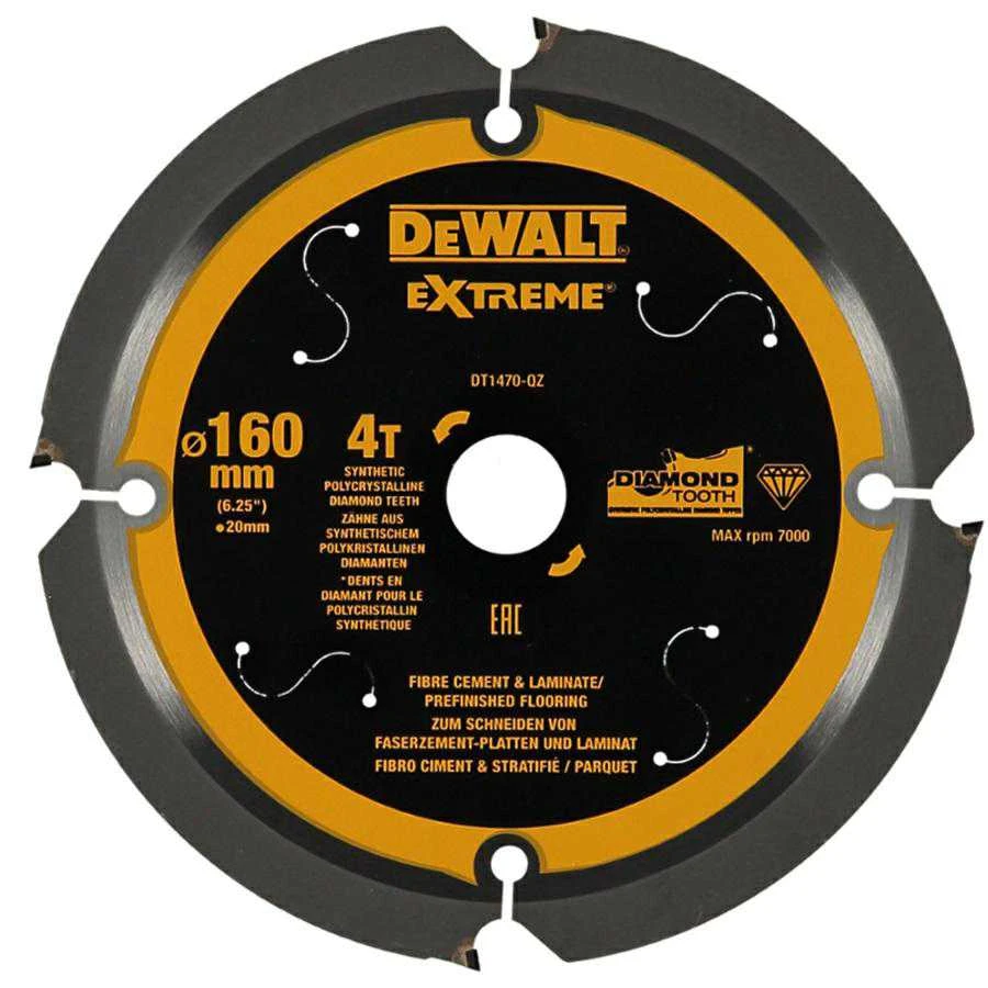 Pjovimo diskas fibrocementui DeWalt; 160x1,8x20,0 mm; Z4; 12°