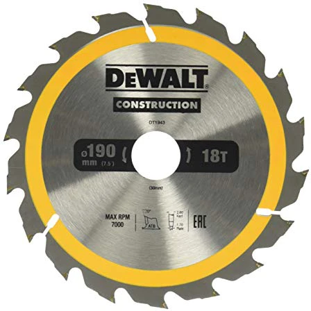 DEWALT PJŪKLĖS 190x30mmx24z