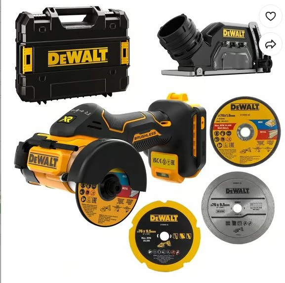 Akumuliatorinis kampinis šlifuoklis DeWalt DCG430N-XJ; 18 V; 76 mm (be akumuliatoriaus ir pakrovėjo)