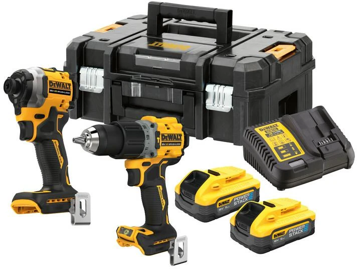Dewalt COMBO KOMPLEKTAS 18V SMOGTUVĄ DCD805 + POSŪKIO KAMPĄ DCF850 2x5,0Ah POWERSTACK DCK2050H2T