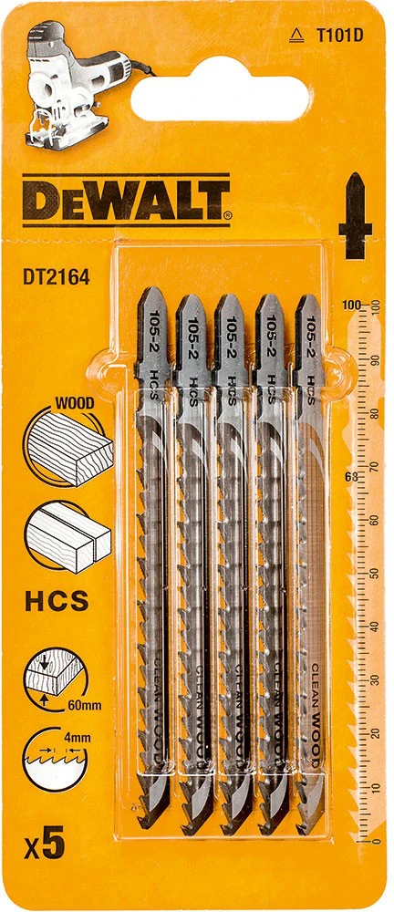 DEWALT BRZESZCZOT DO WYRZYNARKI 100x4mm T101D DREWNO /5szt.
