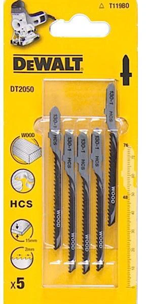 DEWALT BRZESZCZOT DO WYRZYNARKI 76x2mm T119B0 DREWNO /5szt.
