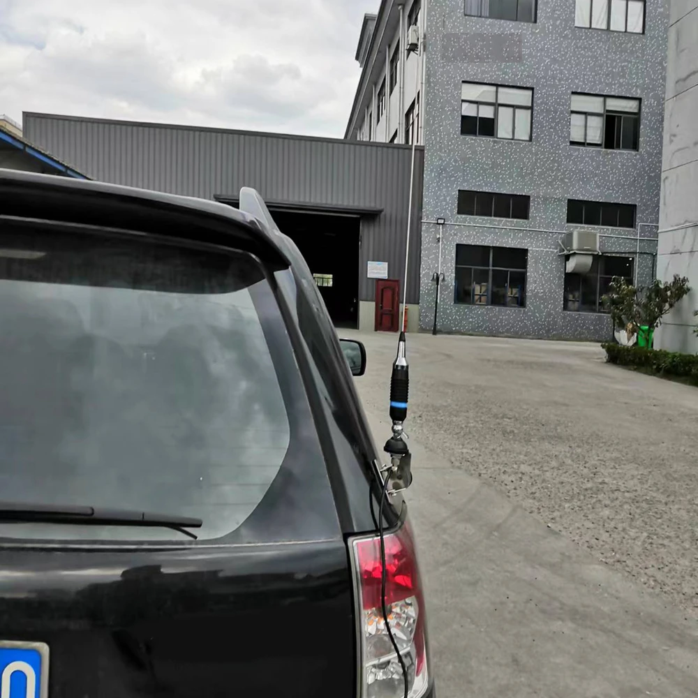 Dėžė 50 vienetų CB antenų PNI S9 su drugelio tipo laikikliu, antenos ilgis 120 cm, su 4 m RG58 kabeliu