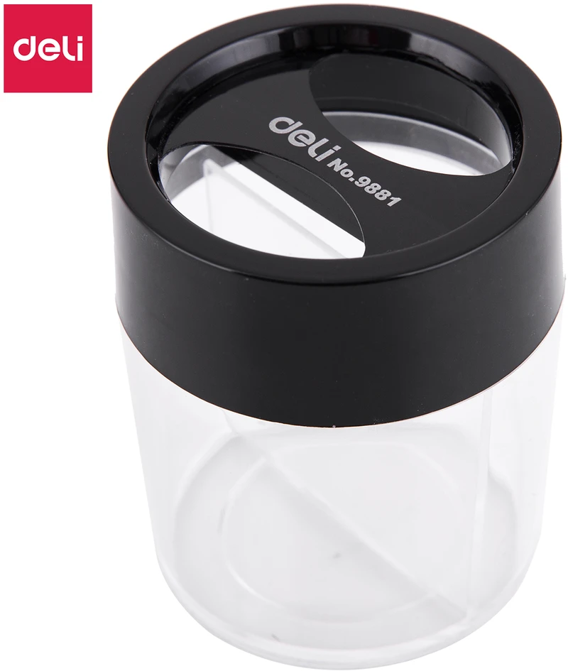 Dėžutė sąvažėlėms DELI E9881 magnetinė, 2 dalių juodos spalvos
