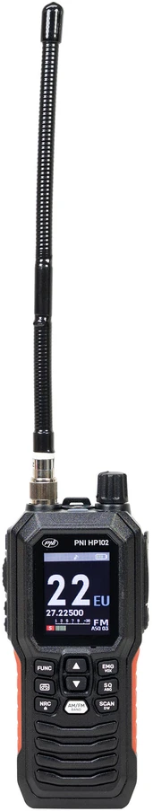 Dėžutė su 10 vnt. nešiojamų CB radijo stotelių PNI Escort HP 102 multi standard, ASQ, 4W, 12V-24V, NRC, Dual Watch, Roger Beep