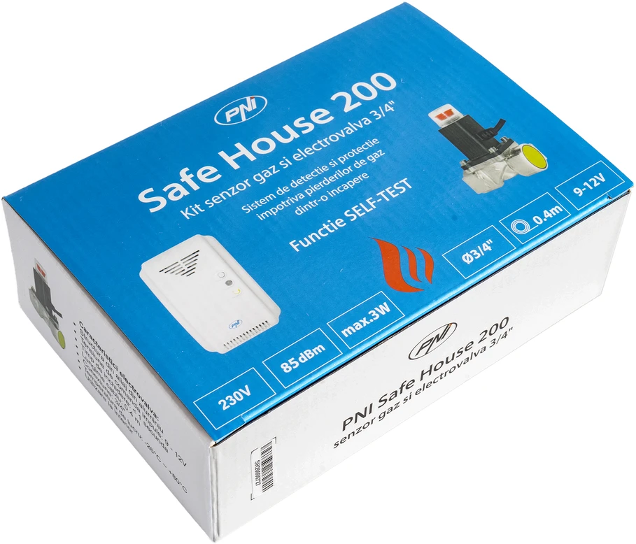 Dėžutė su 20 vienetų dujų jutiklių rinkiniu ir solenoidiniu vožtuvu PNI Safe House 200 3/4 colio