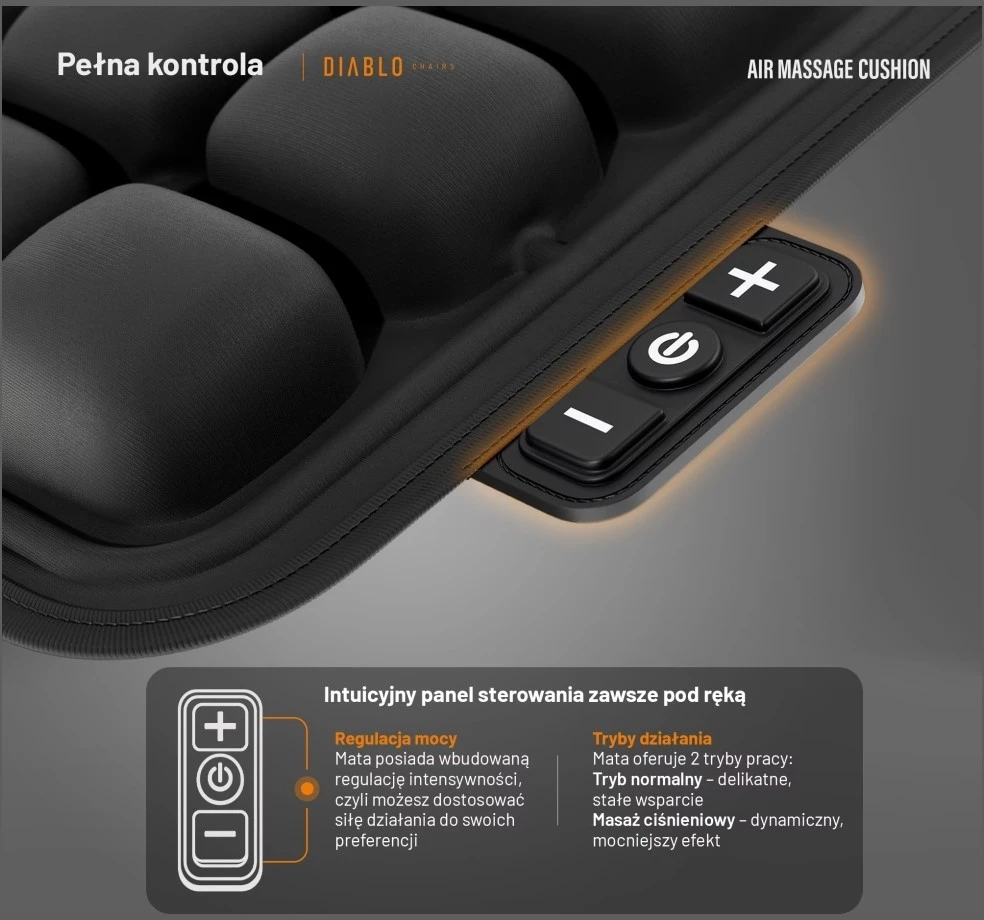 Diablo Chairs Air Massage masažinis kilimėlis kėdei
