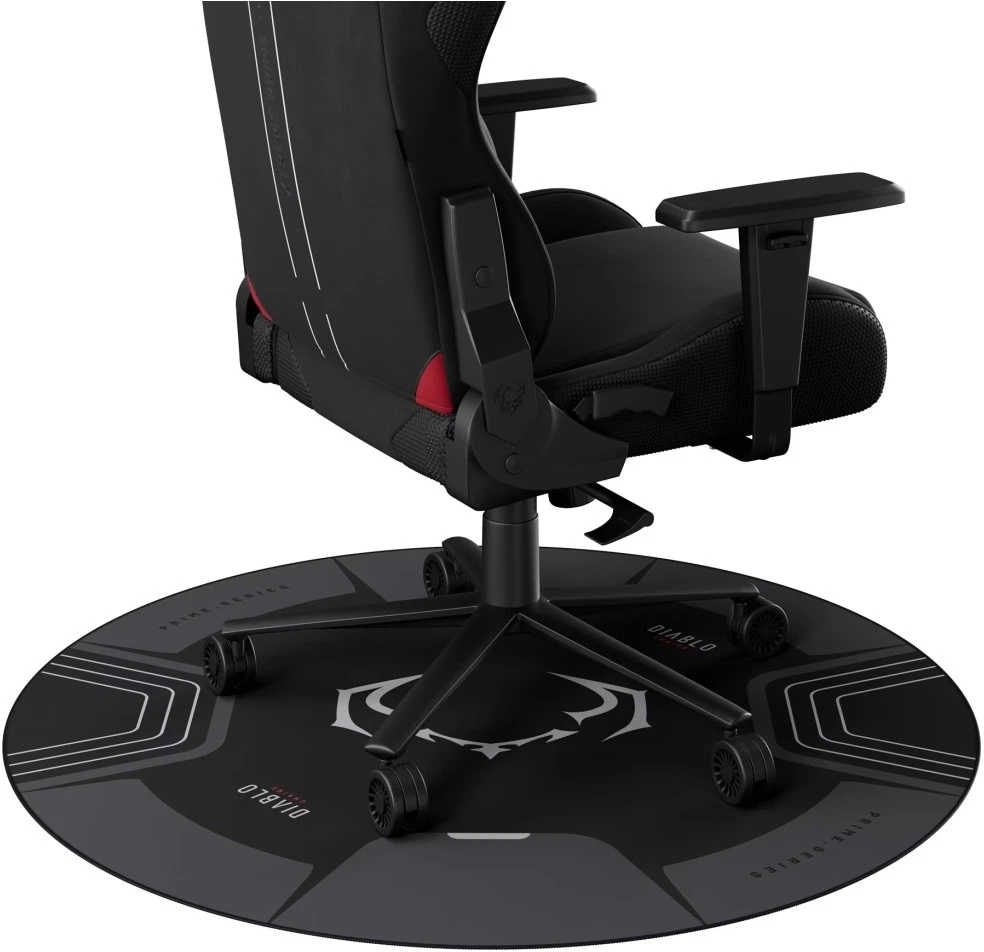 Diablo Chairs neslystantis žaidimų kėdės kilimėlis juodos ir pilkos spalvos
