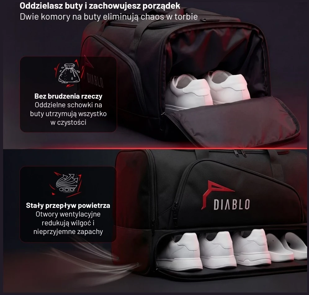 Diablo Chairs Sports Bag krepšys juodos spalvos