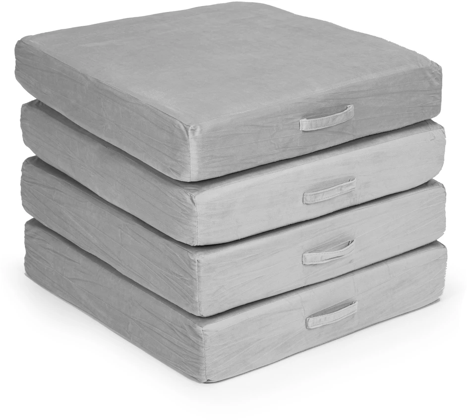 Didelė sulankstoma modulinė sofa vaikams „pasidaryk pats“, 8 minkštos pagalvės – pilka ECOTOYS