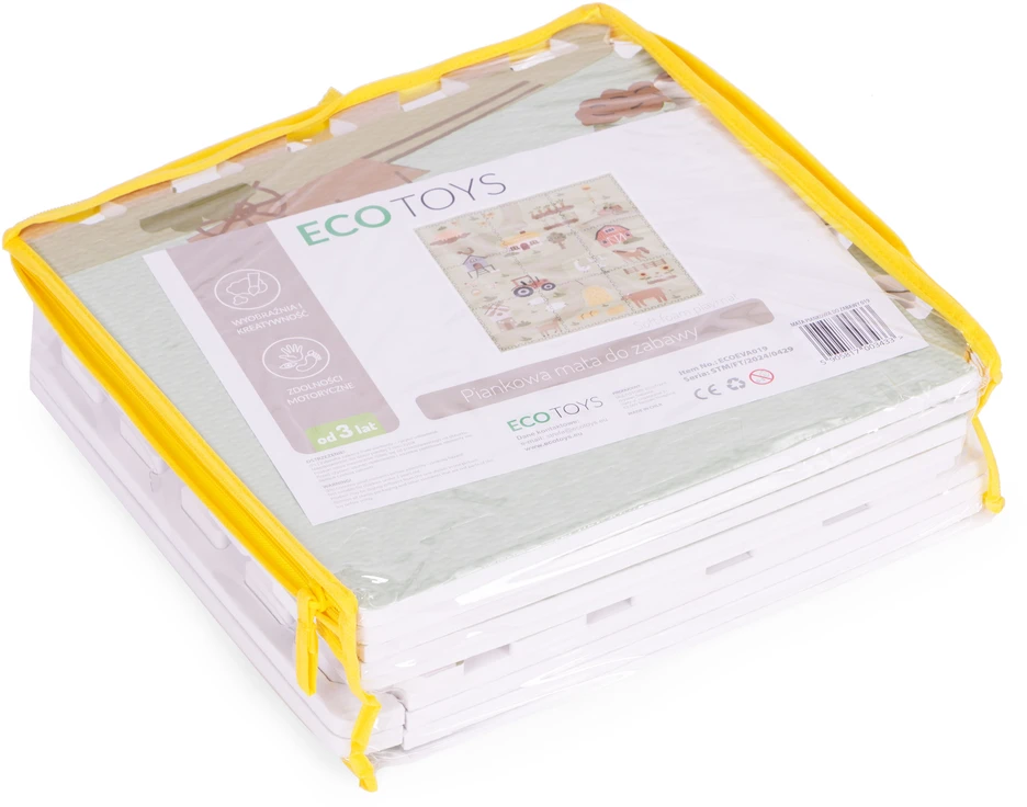 Didelis EVA putų kilimėlis vaikams Ūkis 90,5x90,5 cm 21 el. ECOTOYS