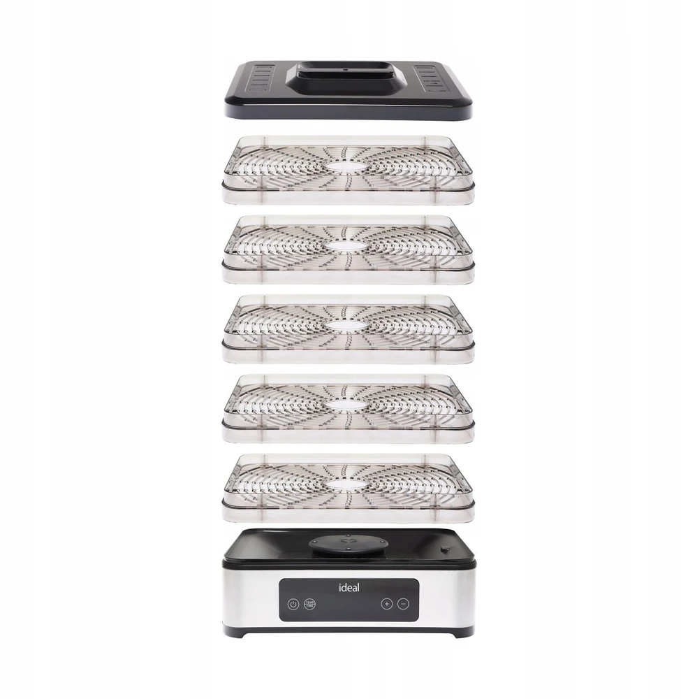 Didelis maisto džiovintuvas grybams, vaisiams ir daržovėms „IDEAL INOX“ + konvekcija 400 W + laikmatis