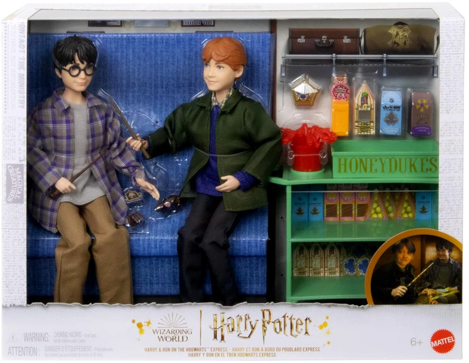 Harry Potter „Mattel“ didelis Hario Poterio lėlės rinkinys Ronas ant Hogvartso traukinio ZA5082