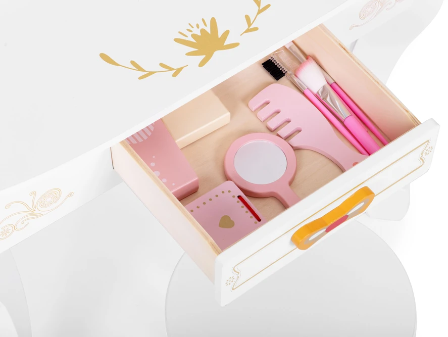 Medinis staliukas vaikams su veidrodžiu ECOTOYS