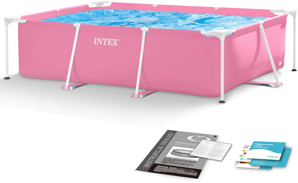 Didelis stačiakampio formos rėmo sodo baseinas 220 x 150 cm INTEX 28266