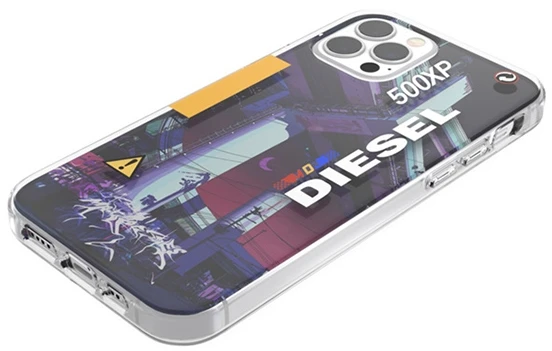 Diesel skaidrus Dėklas Mad Dog Jones AOPApple iPhone 12 12 Pro multikolor colorful 44324