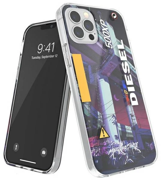 Diesel skaidrus Dėklas Mad Dog Jones AOPApple iPhone 12 12 Pro multikolor colorful 44324