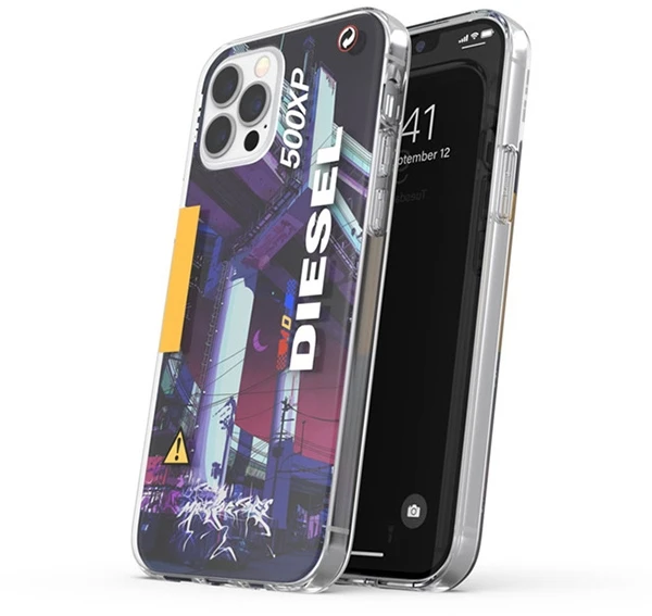 Diesel skaidrus Dėklas Mad Dog Jones AOPApple iPhone 12 12 Pro multikolor colorful 44324