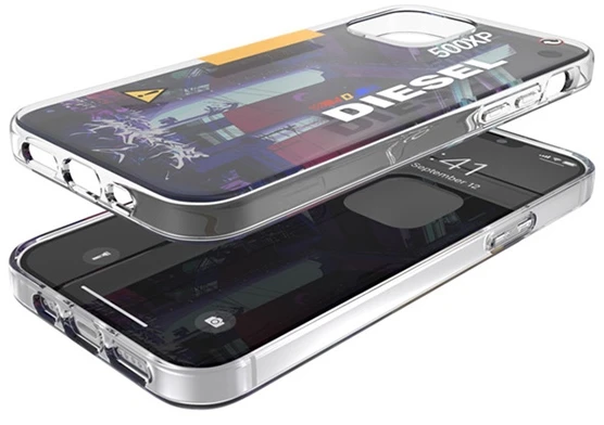 Diesel skaidrus Dėklas Mad Dog Jones AOPApple iPhone 12 12 Pro multikolor colorful 44324