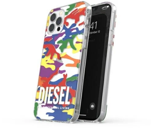 Diesel skaidrus Dėklas Pride Camo AOPApple iPhone 12 Pro Max multikolor colorful 44333