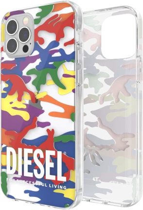Dėklas DIESEL CLEAR CASE PRIDE CAMO AOP IPHONE XR COLORFUL