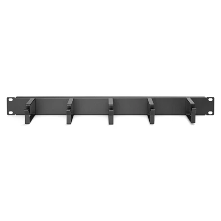 DIGITUS 19″ 1U cable management panel, 5x rings, Color juodas RAL 9005, DN-97602