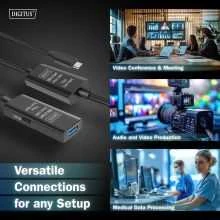 Digitus Skaitmenas | Aktyvus USB 3.2 Gen1 5G ilgintuvas | DA-73111 | USB-C į USB-A