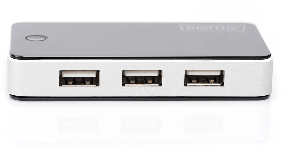 Assmann Electronic DIGITUS USB2.0 Hub 7 prievadų 7xUSB A/F 1xUSB mini su įsk. maitinimo 5V DC 3,5A ir USB laidas juodas