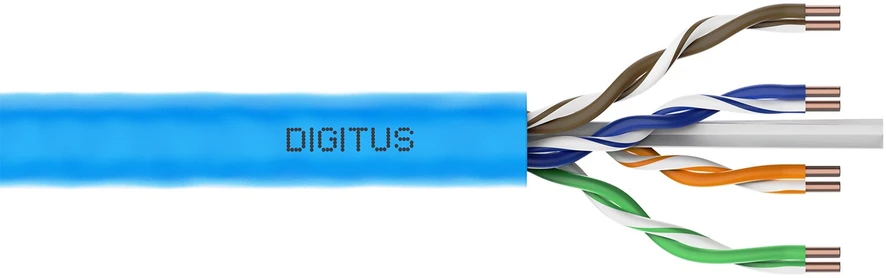 Assmann Electronic DIGITUS montavimo kabelis cat.6A U/UTP Dca vientisas laidas AWG 23/1 LSOH 100m violetinė folija