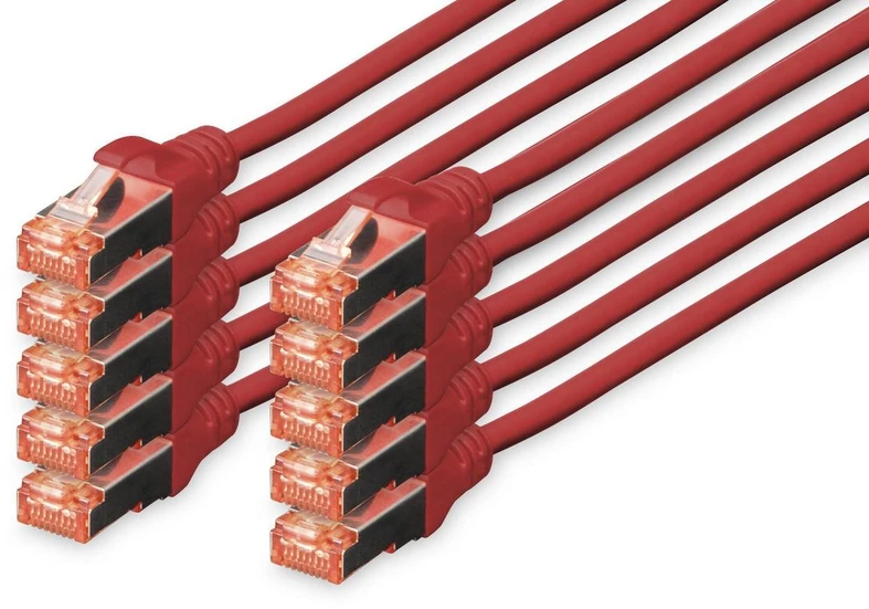 Digitus DK-1644-020-R-10 tinklo kabelis Raudona 2 m Cat6 S/FTP (S-STP)